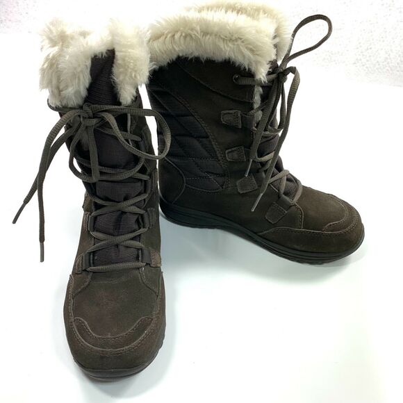 Columbia Womens snow Boots Suede Insulated Winter Sz 5.5 - Picture 2 of 10